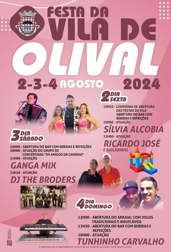 Cartaz Festa da Vila de Olival 2024 - Ourém