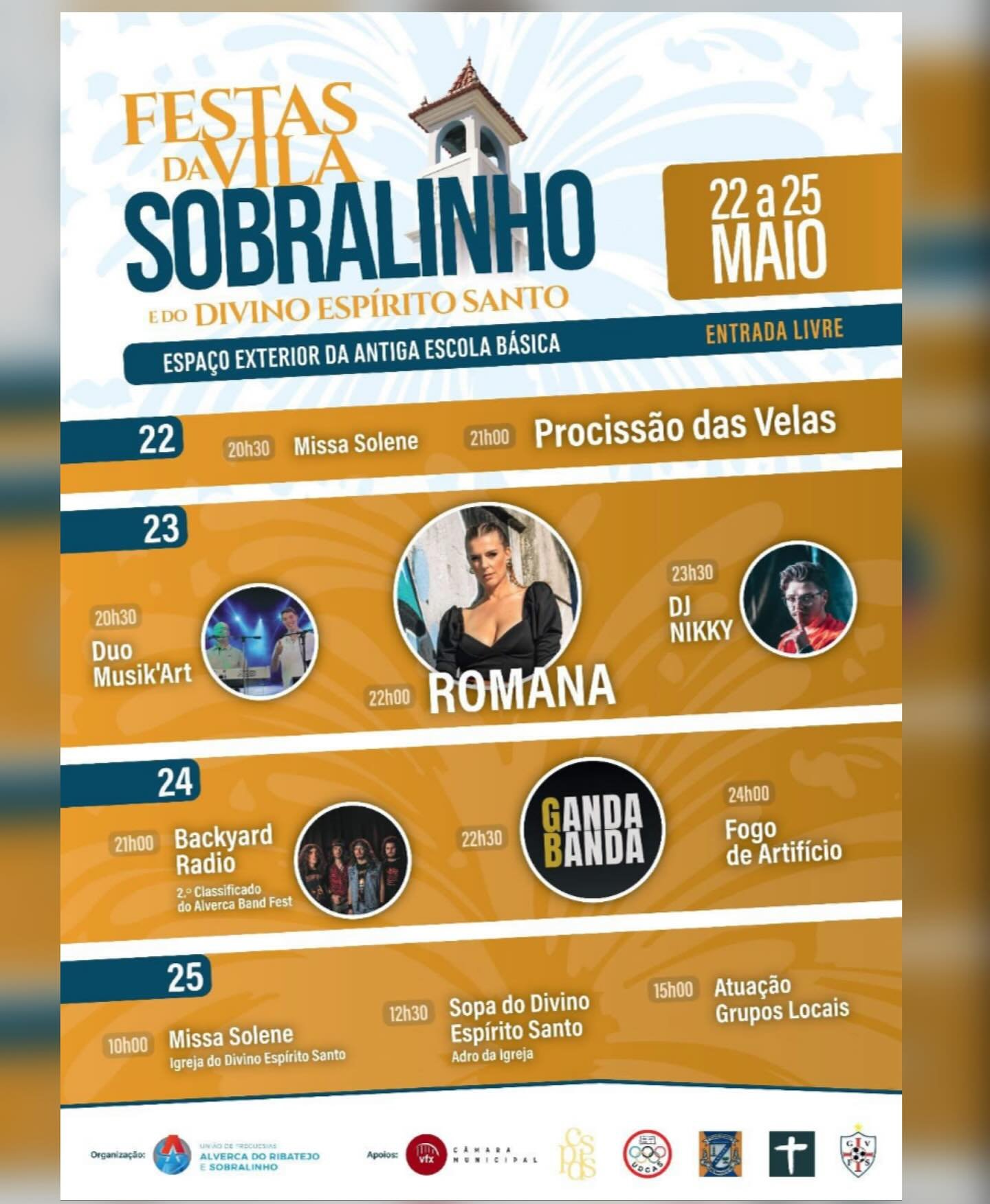 Cartaz Festa da Vila de Sobralinho 2025 - Vila Franca de Xira