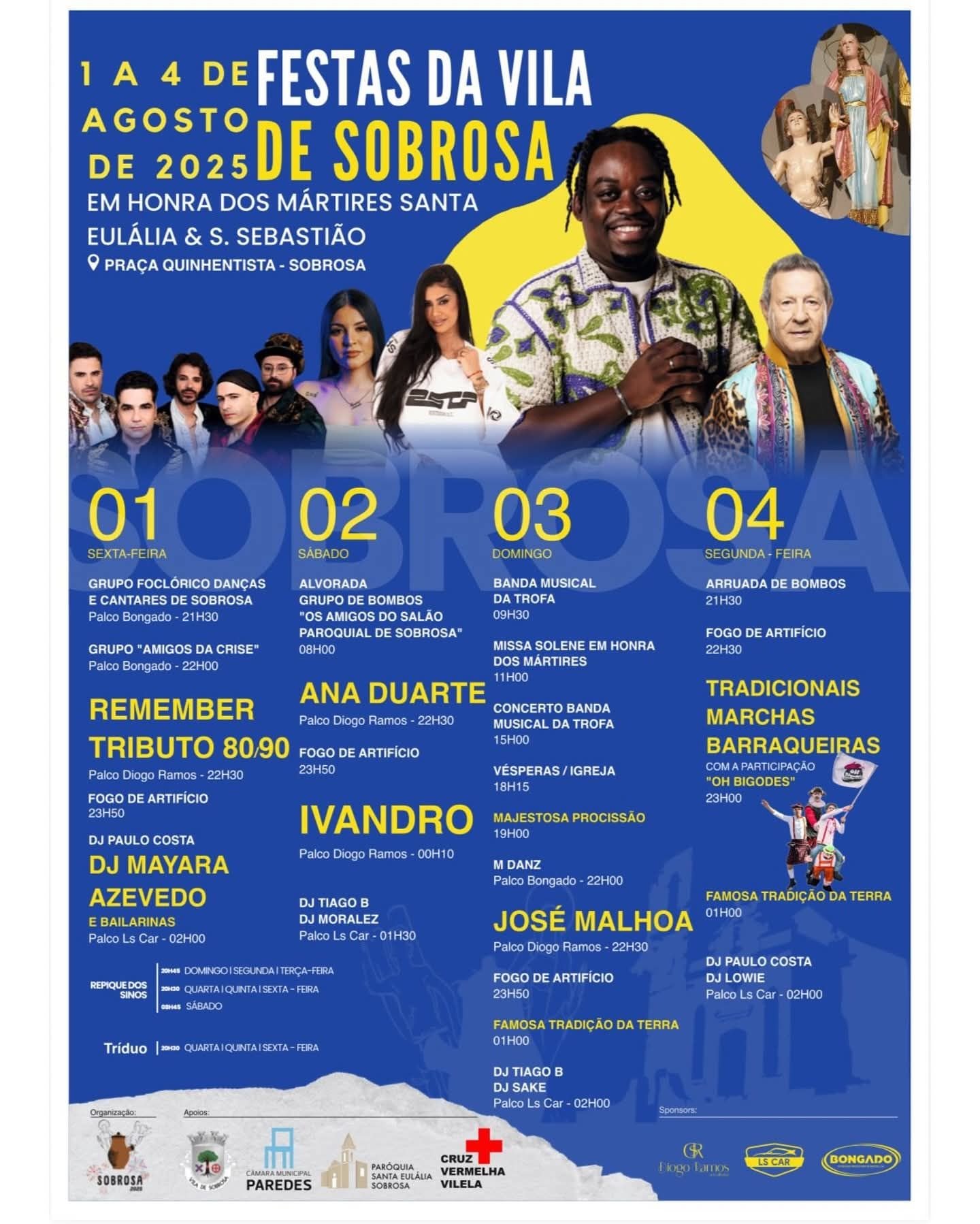 Cartaz Festa da Vila de Sobrosa 2025 - Paredes