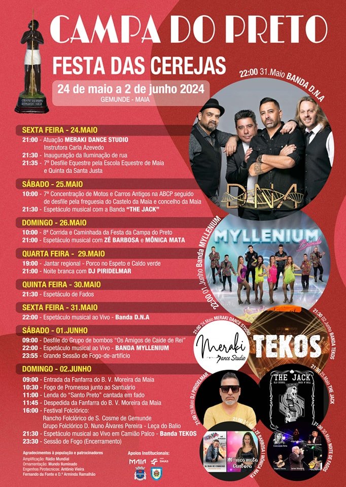 Cartaz Festa das Cerejas 2024 - Campa do Preto