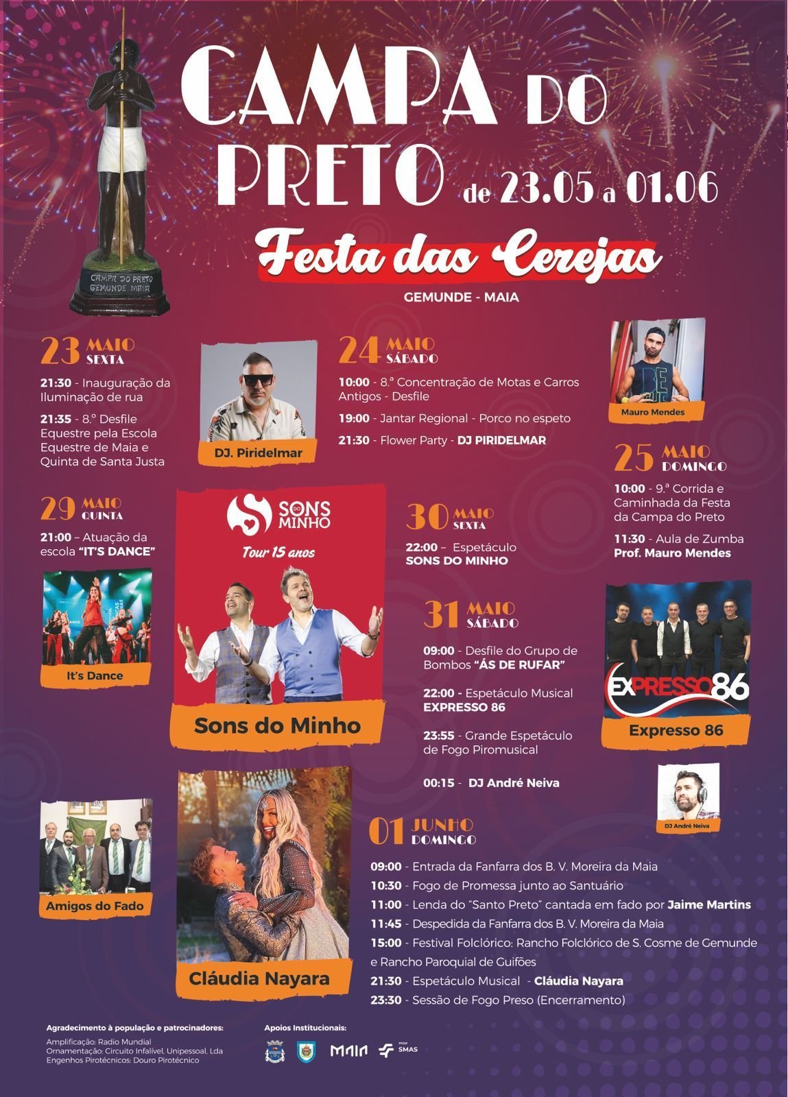 Cartaz Festa das Cerejas 2025 - Campa do Preto