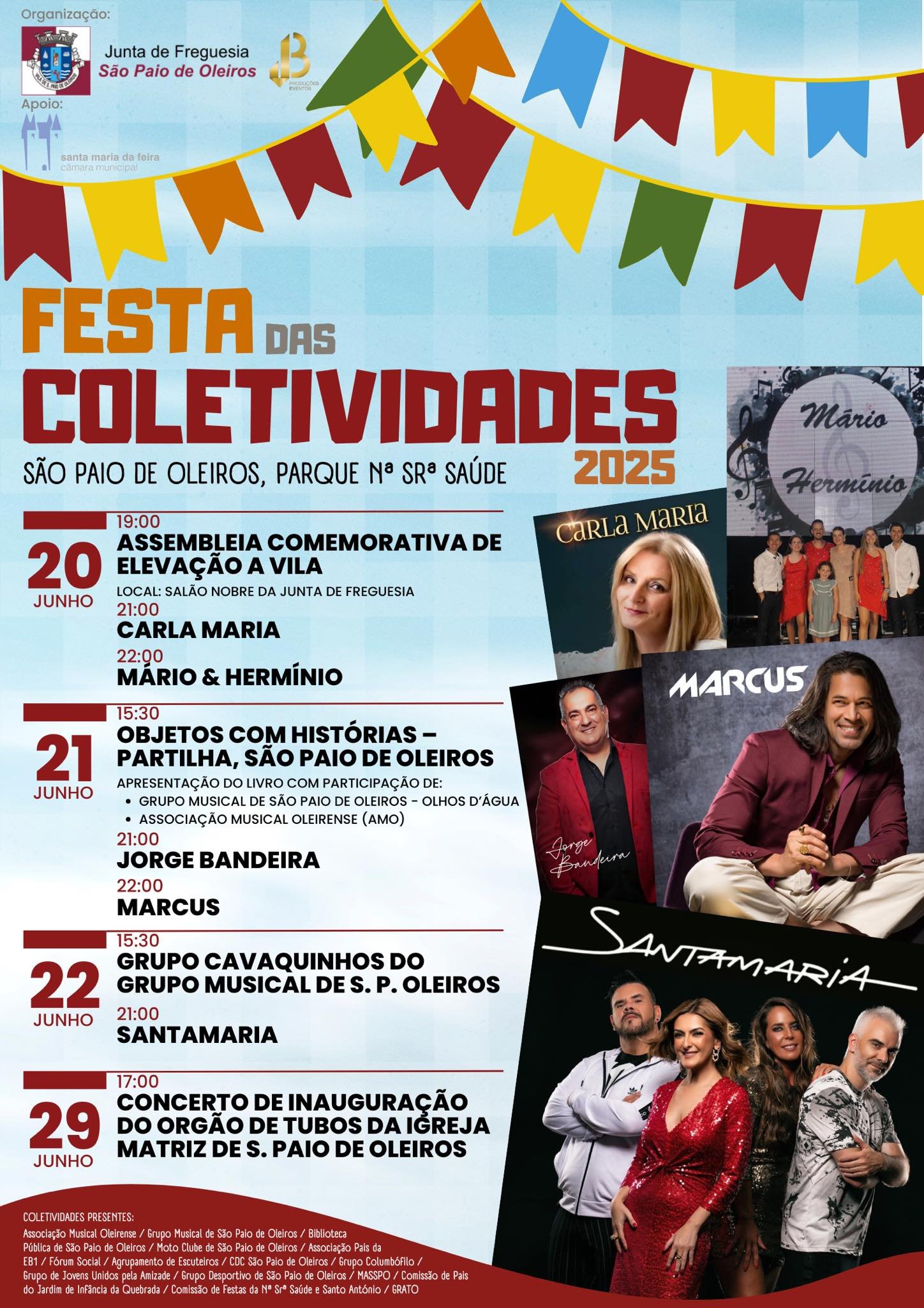 Cartaz Festa das Colectividades 2025 - São Paio de Oleiros