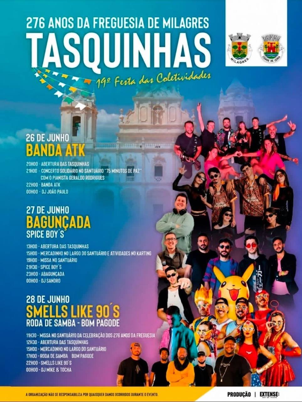 Cartaz Festa das Coletividades 2026 - Milagres