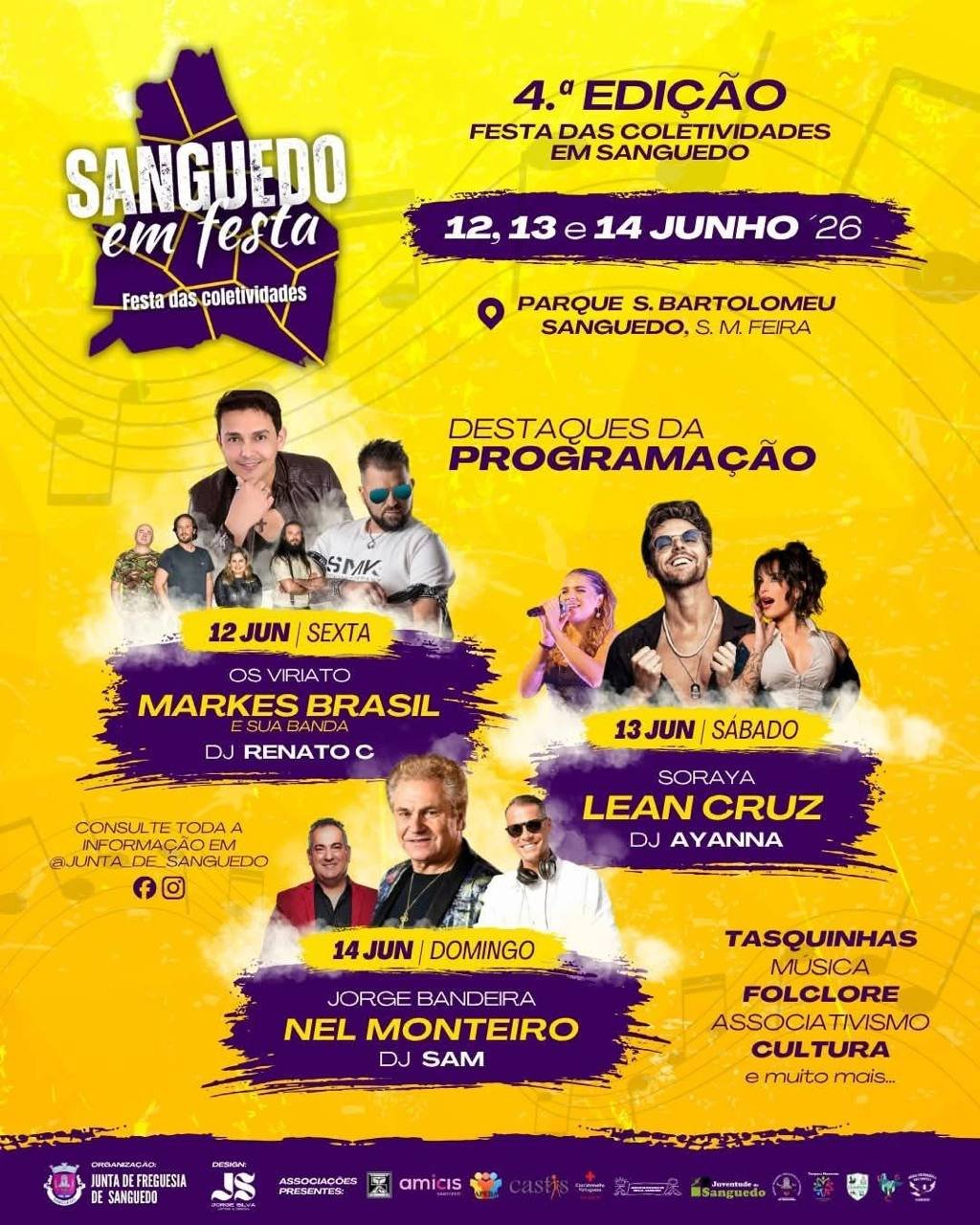 Cartaz Festa das Coletividades 2026 - Sanguedo