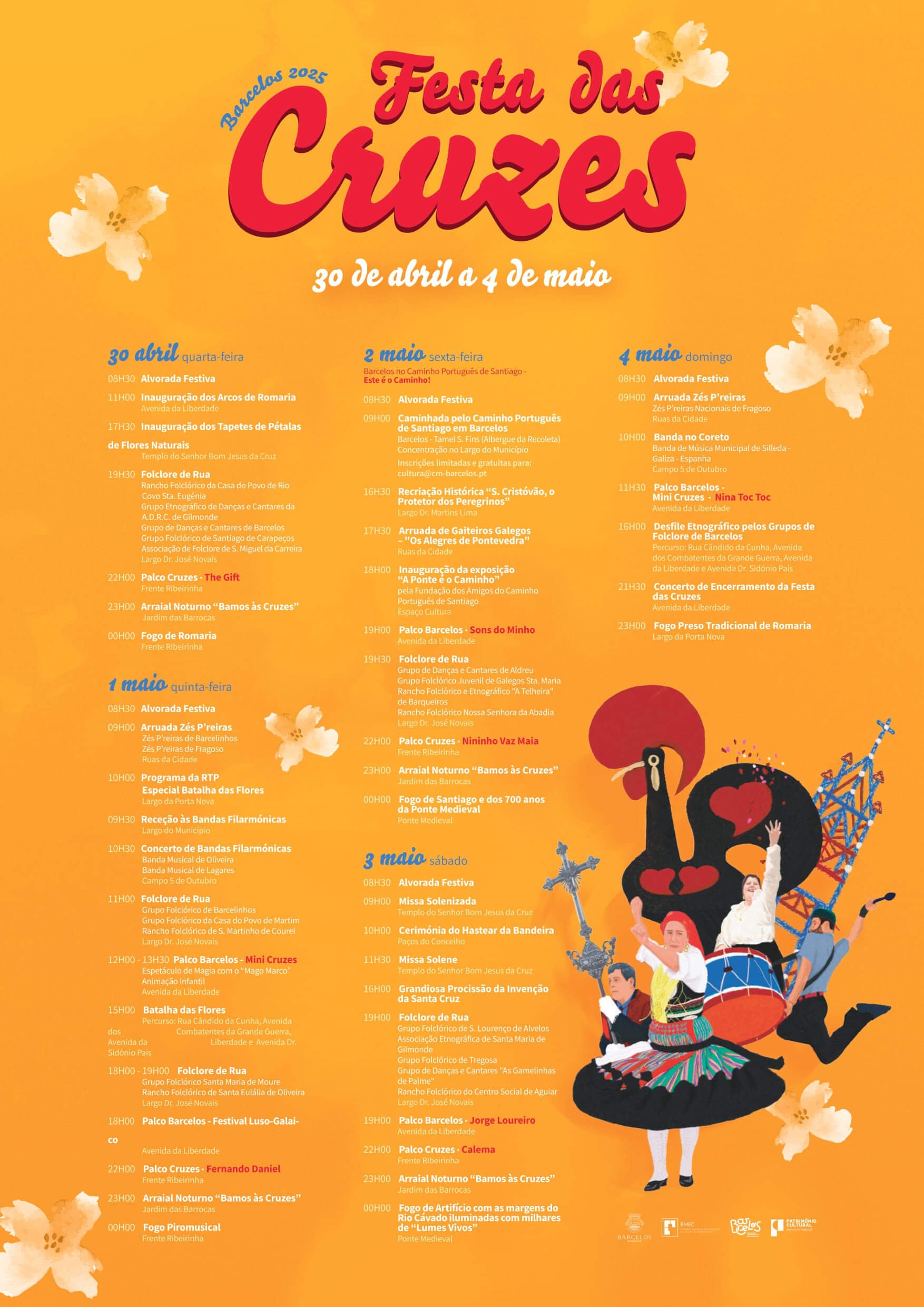 Cartaz Festa das Cruzes 2025 - Barcelos