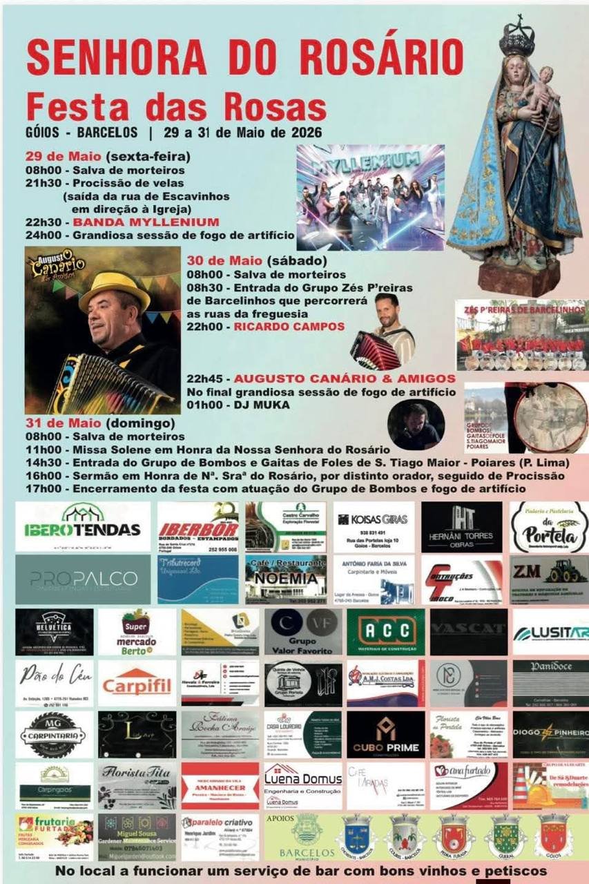 Cartaz Festa das Rosas 2026 - Góios