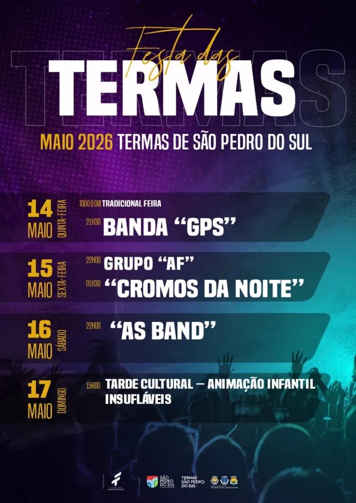 Cartaz Festa das Termas 2026 - Termas de São Pedro do Sul