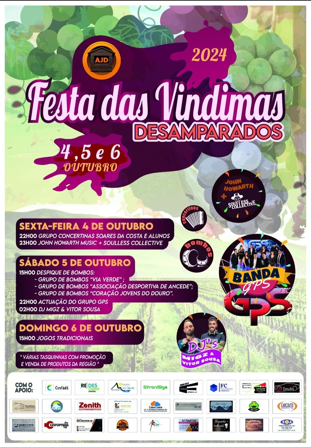 Cartaz Festa das Vindimas 2024 - Desamparados