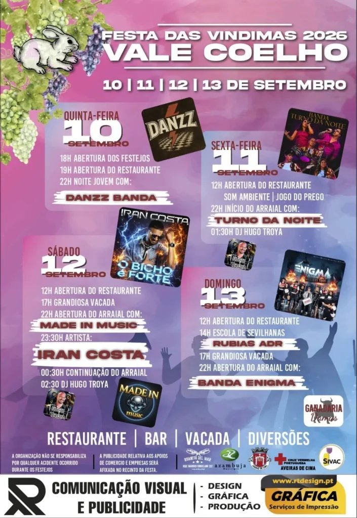 Cartaz Festa das Vindimas 2026 - Vale Coelho