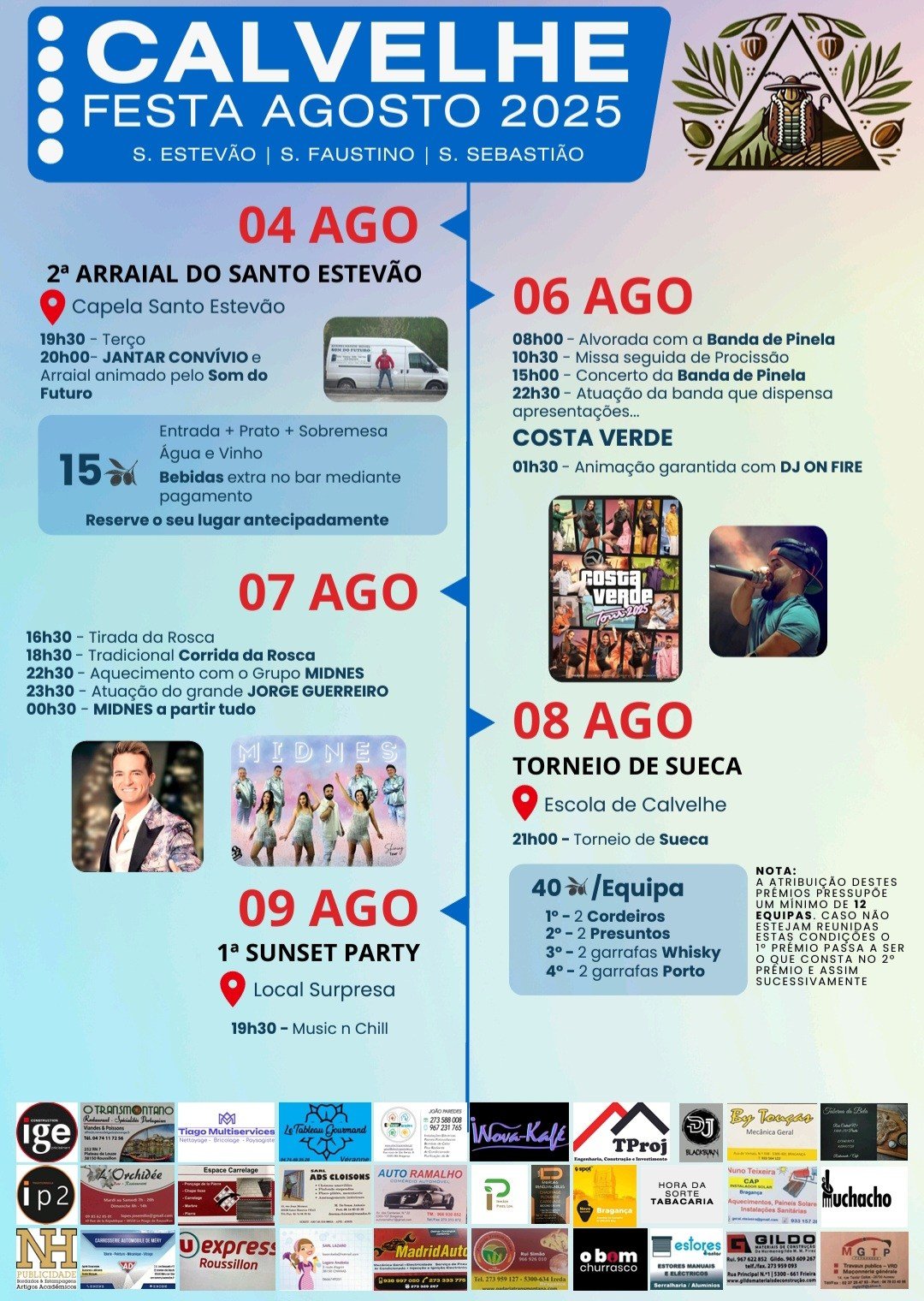 Cartaz Festa de Agosto 2025 - Calvelhe