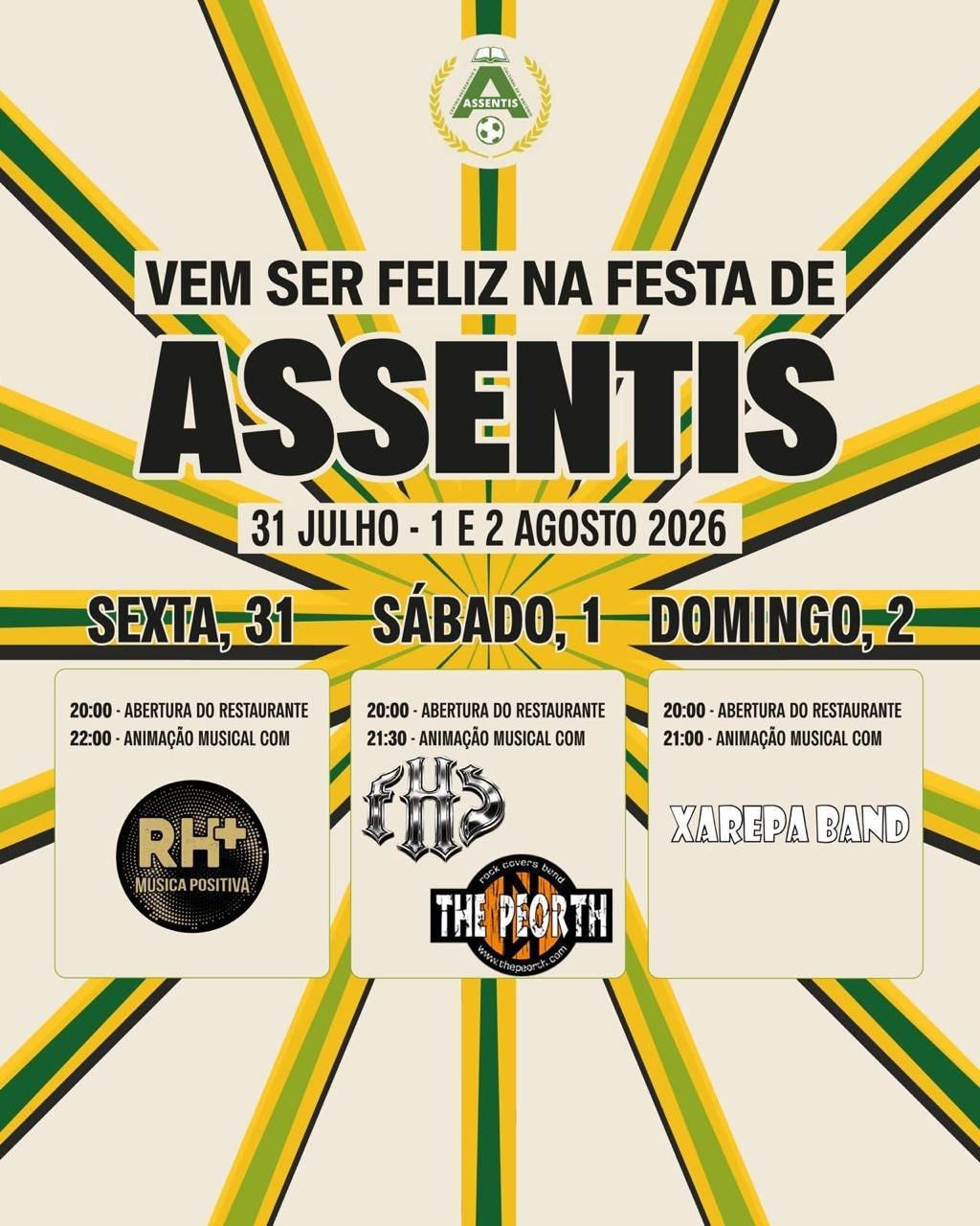 Cartaz Festa de Assentis 2026 - Assentis