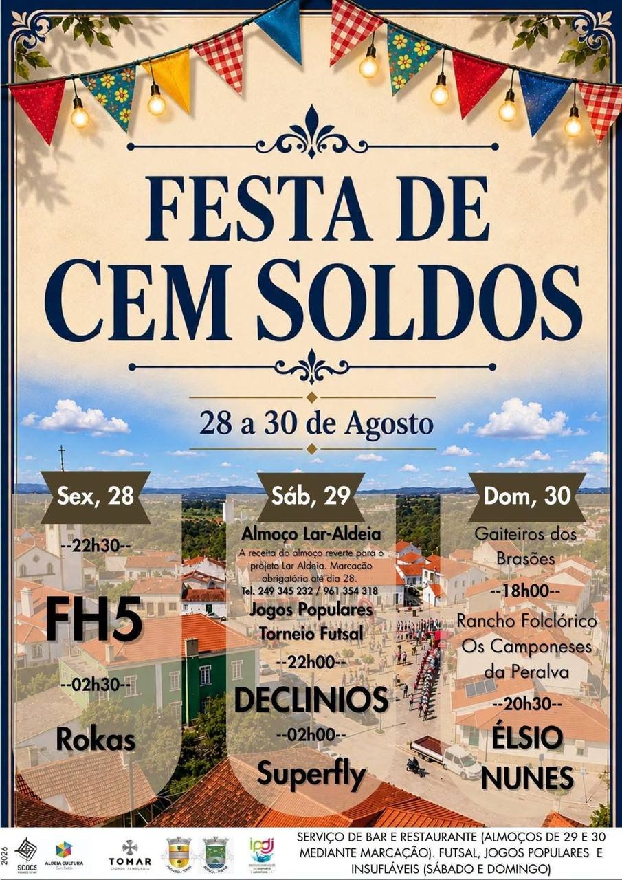 Cartaz Festa de Cem Soldos 2026 - Cem Soldos