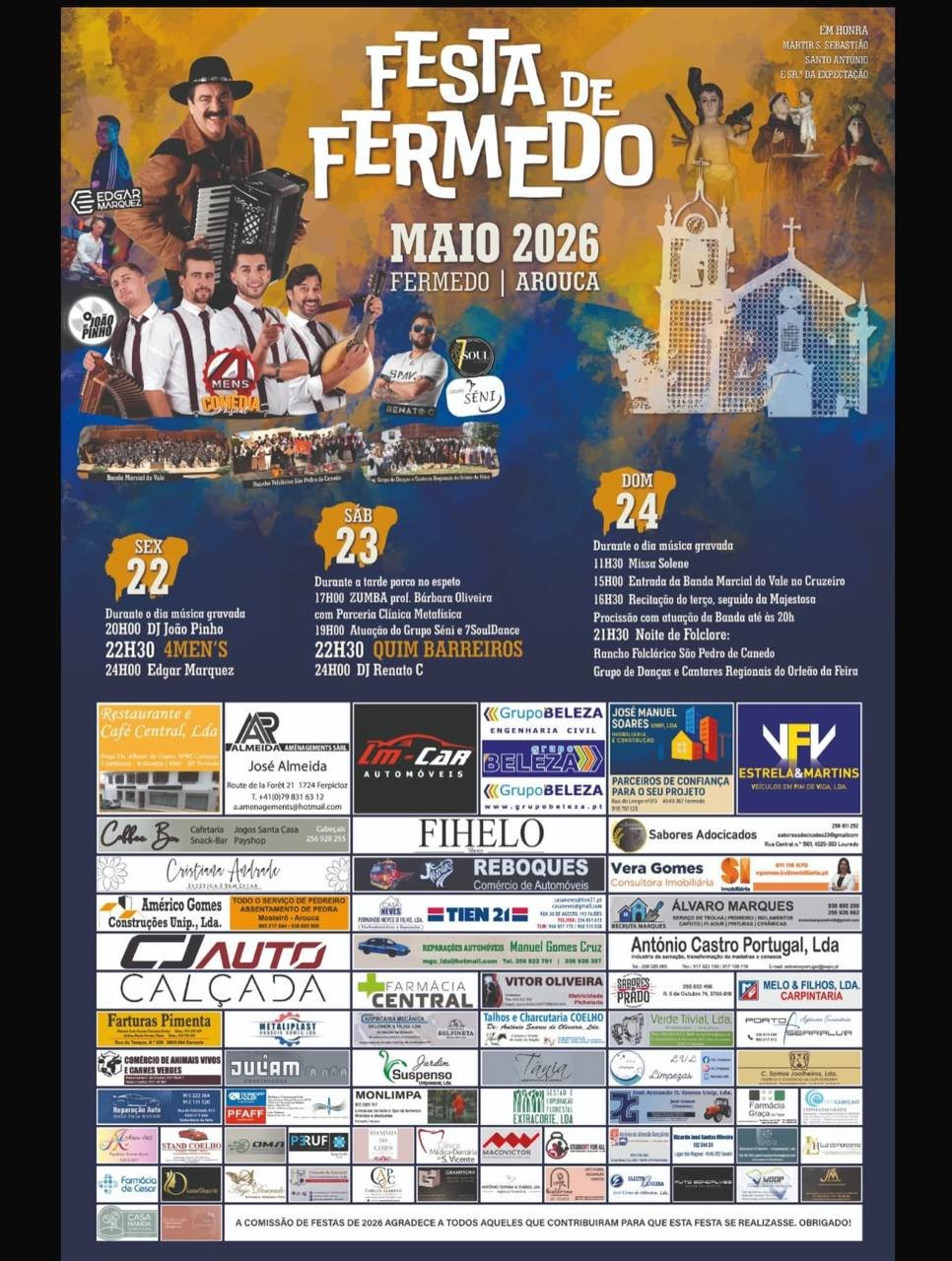 Cartaz Festa de Fermedo 2026 - Fermedo