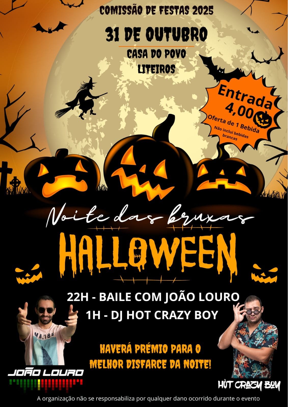 Cartaz Festa de Halloween 2024 - Liteiros