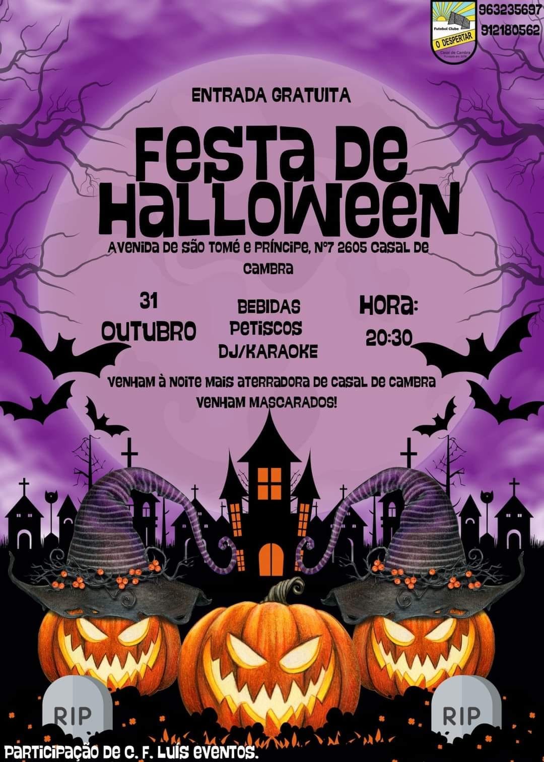 Cartaz Festa de Halloween 2024 - Sintra