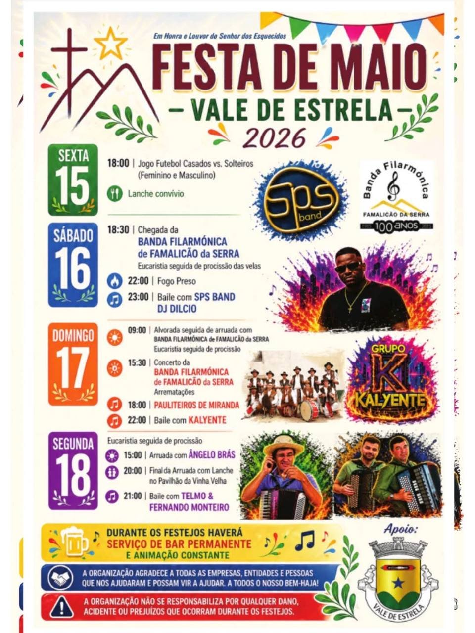 Cartaz Festa de Maio 2026 - Vale de Estrela
