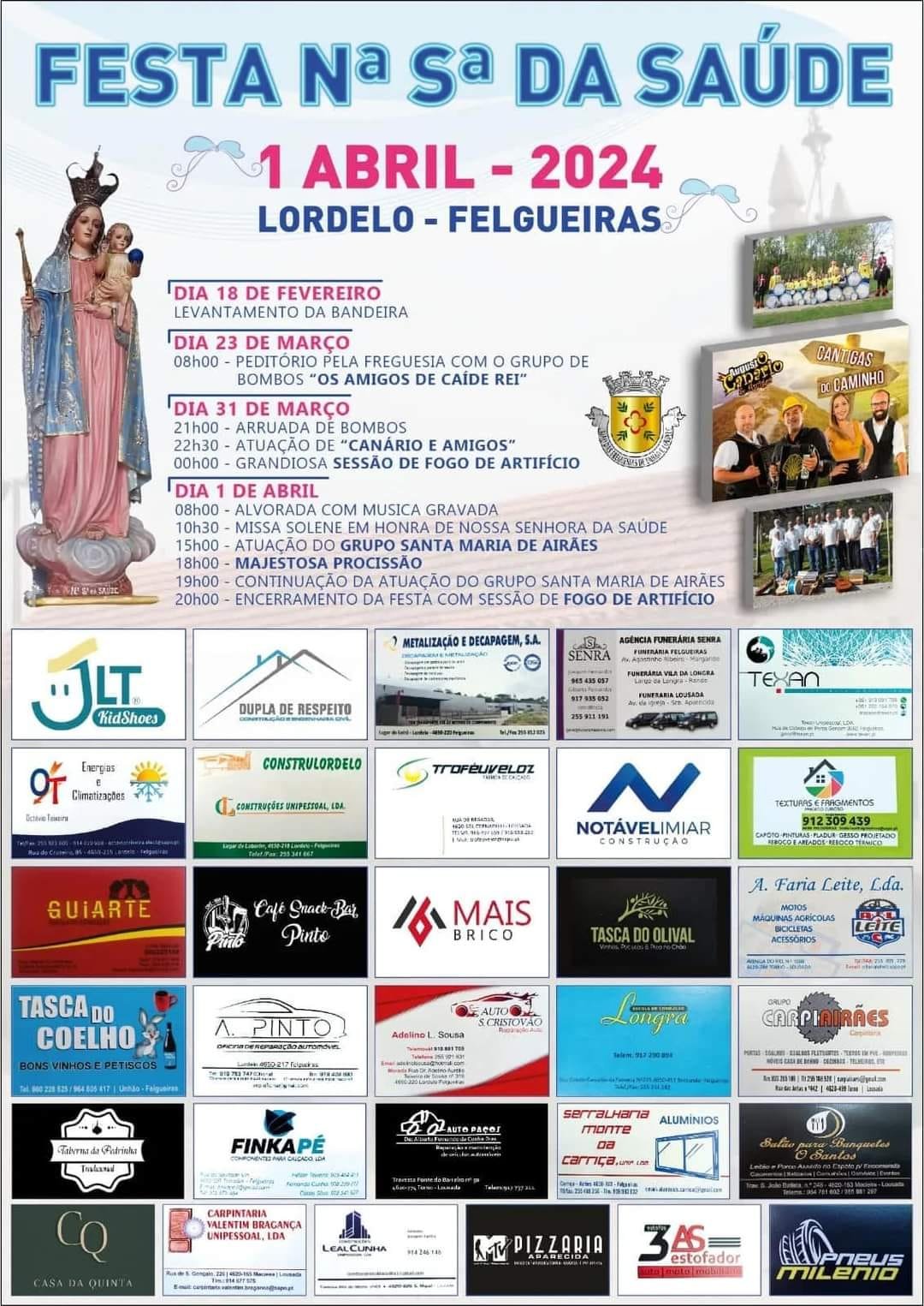 Cartaz Festa de Nossa Senhora da Saúde 2024 - Lordelo