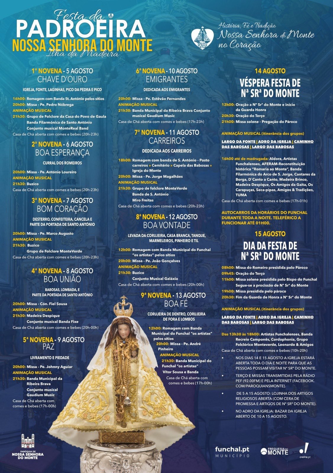 Cartaz Festa de Nossa Senhora do Monte 2025 - Monte