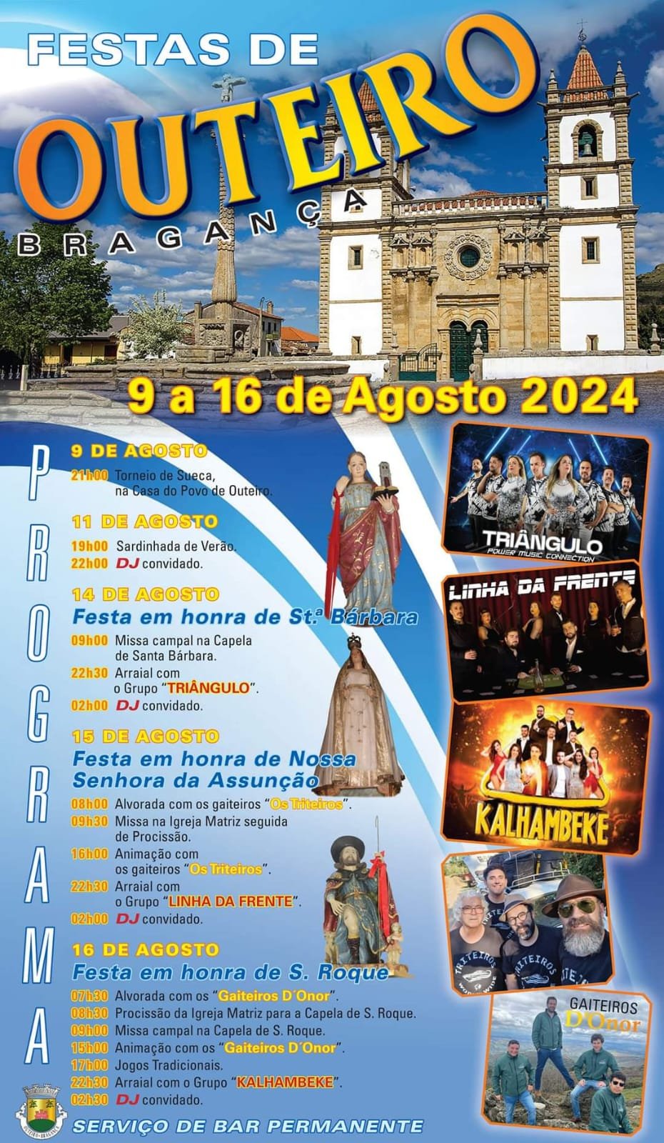 Cartaz Festa de Outeiro 2024 - Bragança