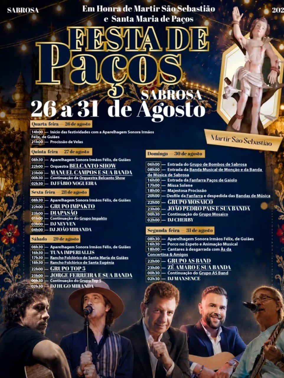 Cartaz Festa de Paços 2026 - Sabrosa