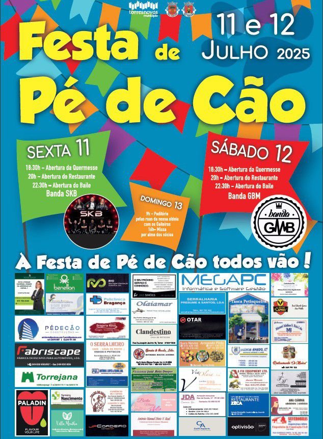 Cartaz Festa de Pé de Cão 2025 - Torres Novas