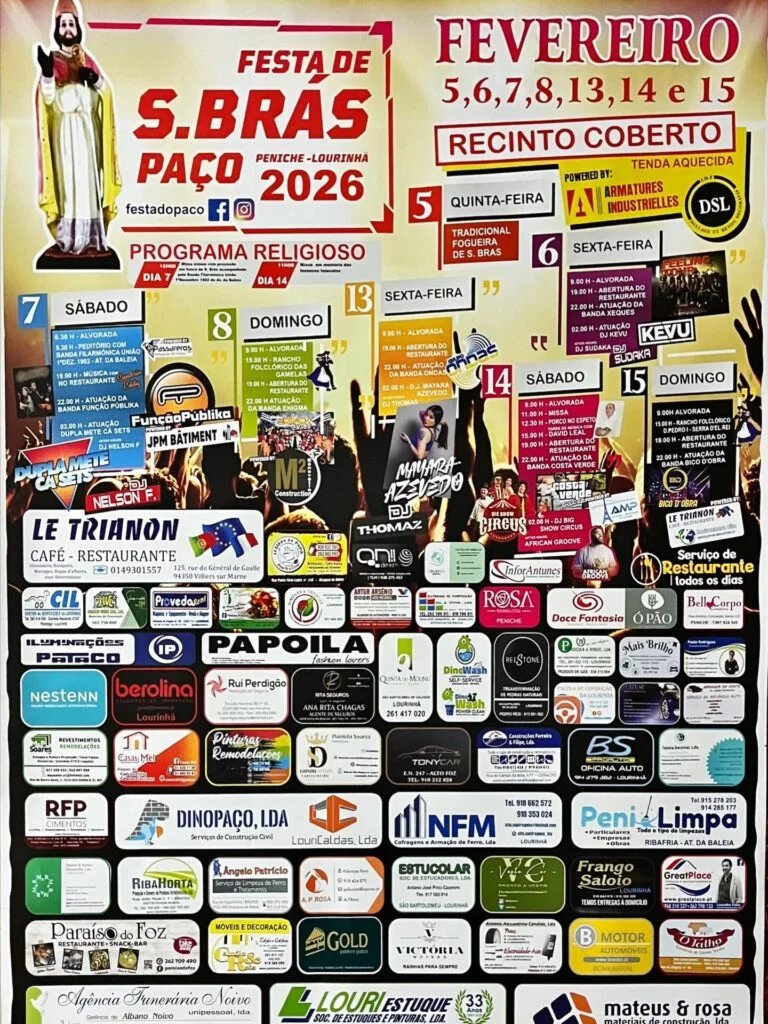 Cartaz Festa de S. Brás 2026 - Paço