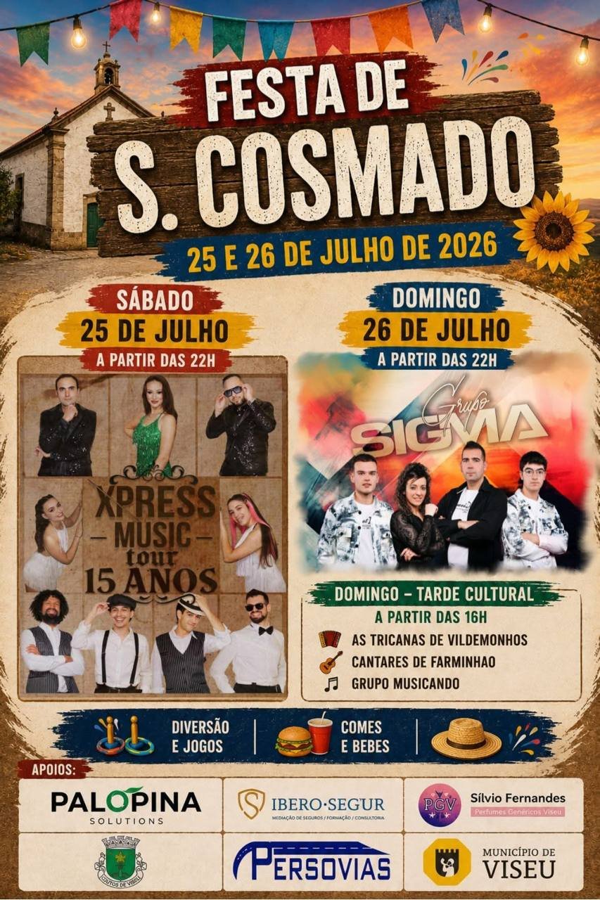 Cartaz Festa de S. Cosmado 2026 - S. Cosmado