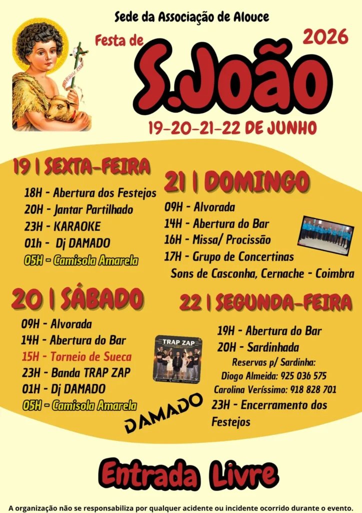 Cartaz Festa de S. João 2026 - Alouce
