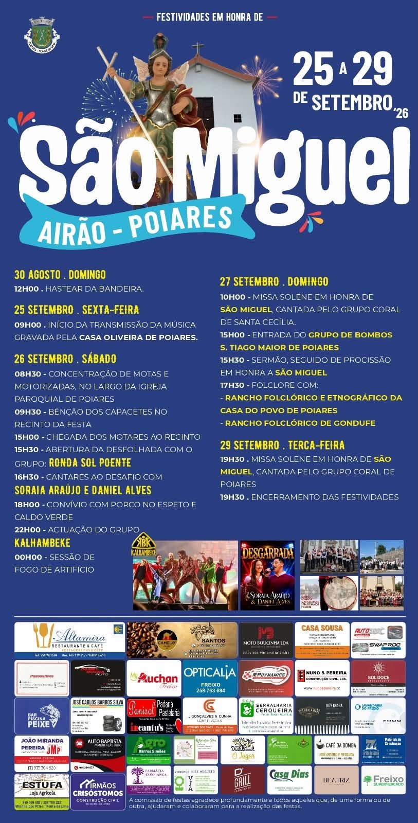 Cartaz Festa de S. Miguel 2026 - Poiares