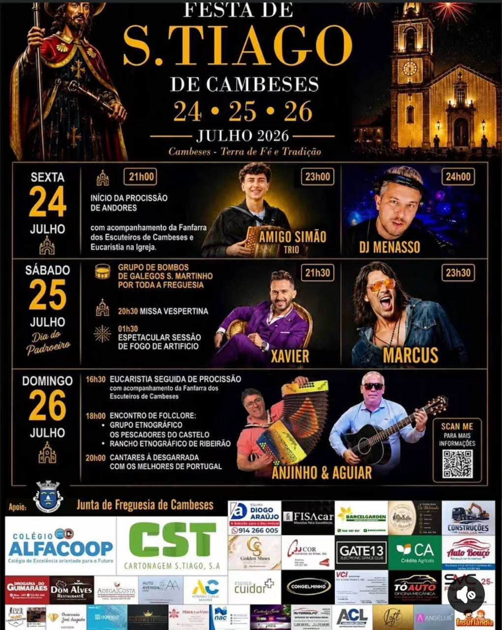 Cartaz Festa de S. Tiago 2026 - Cambeses
