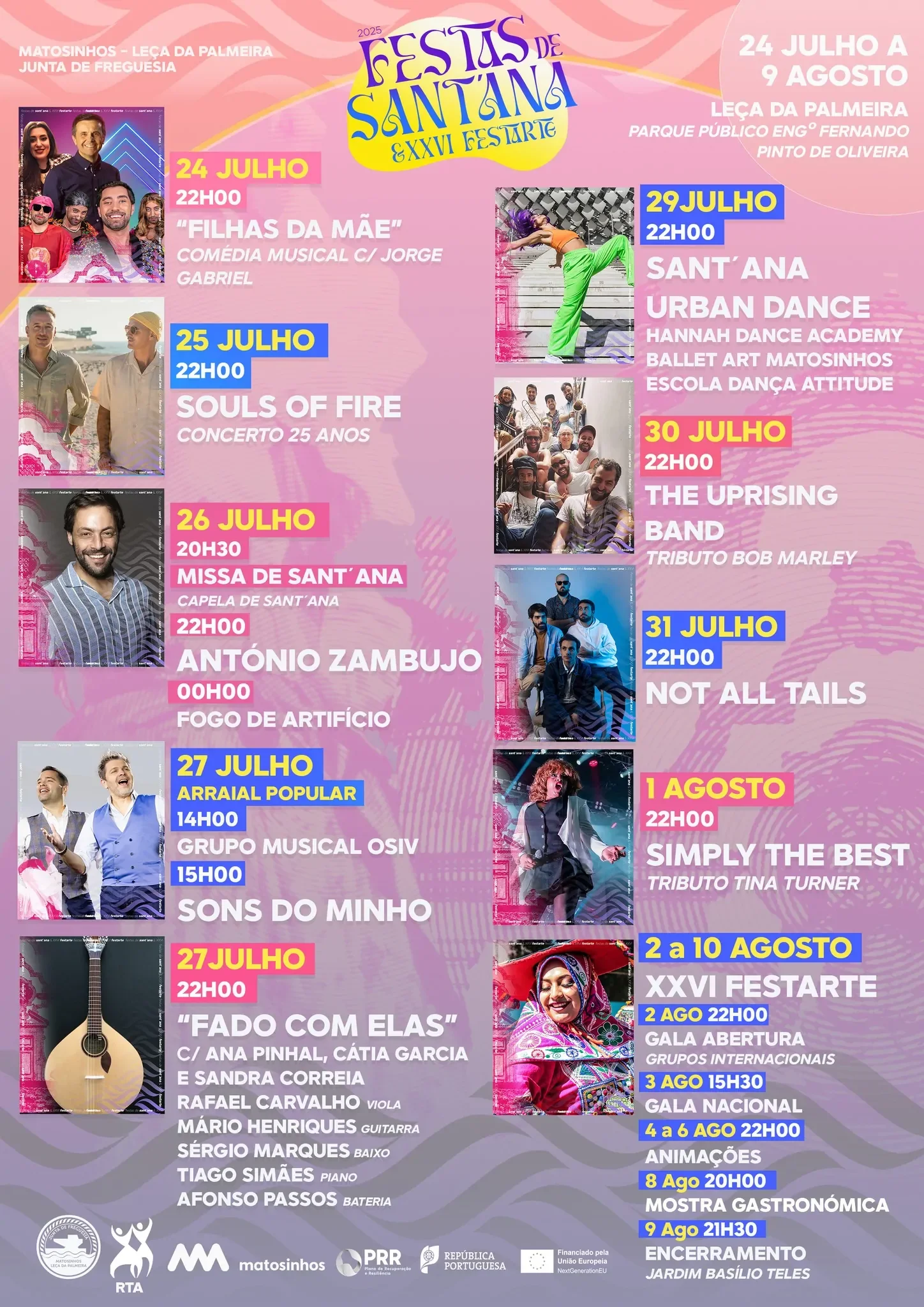 Cartaz Festa de Sant'Ana 2025 - Leça da Palmeira