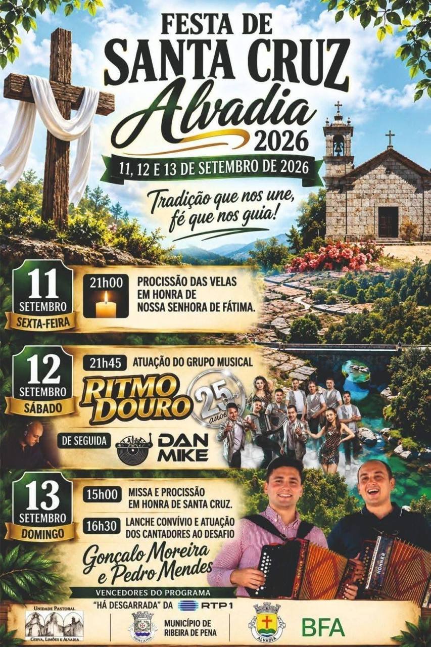 Cartaz Festa de Santa Cruz 2026 - Alvadia