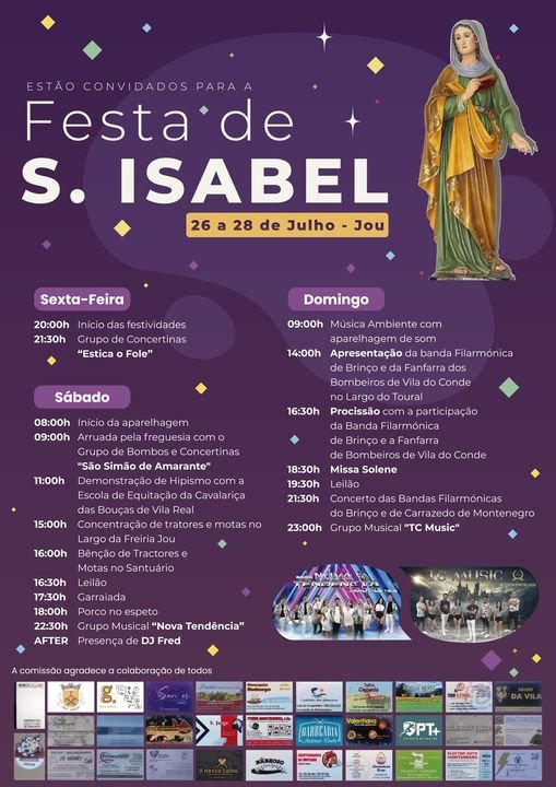 Cartaz Festa de Santa Isabel 2024 - Murça
