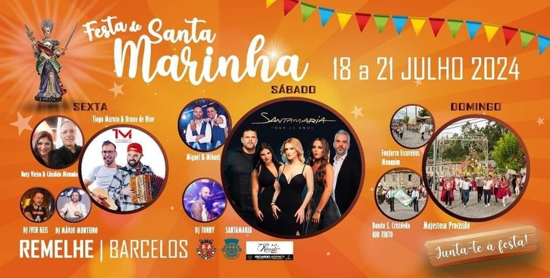 Cartaz Festa de Santa Marinha 2024 - Remelhe