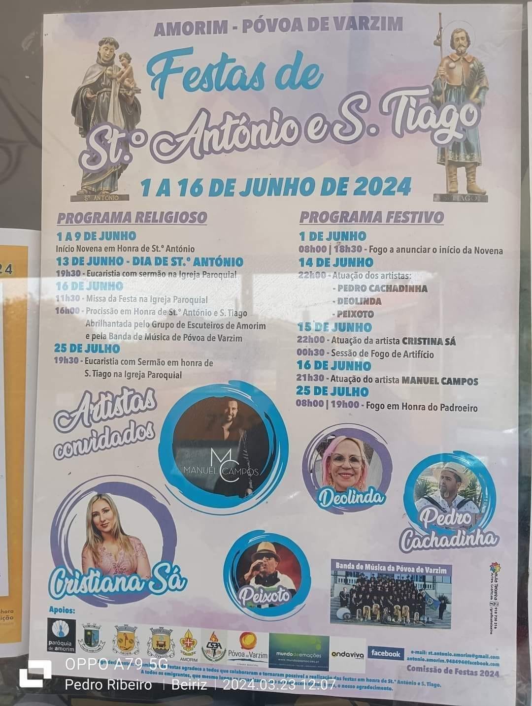 Cartaz Festa de Santo António 2024 - Amorim