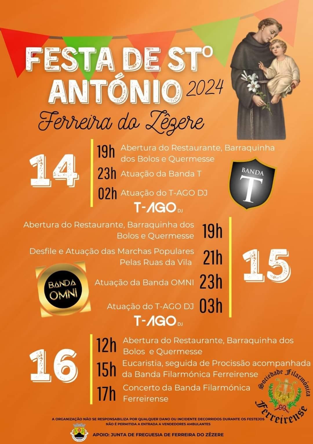 Cartaz Festa de Santo António 2024 - Ferreira do Zêzere
