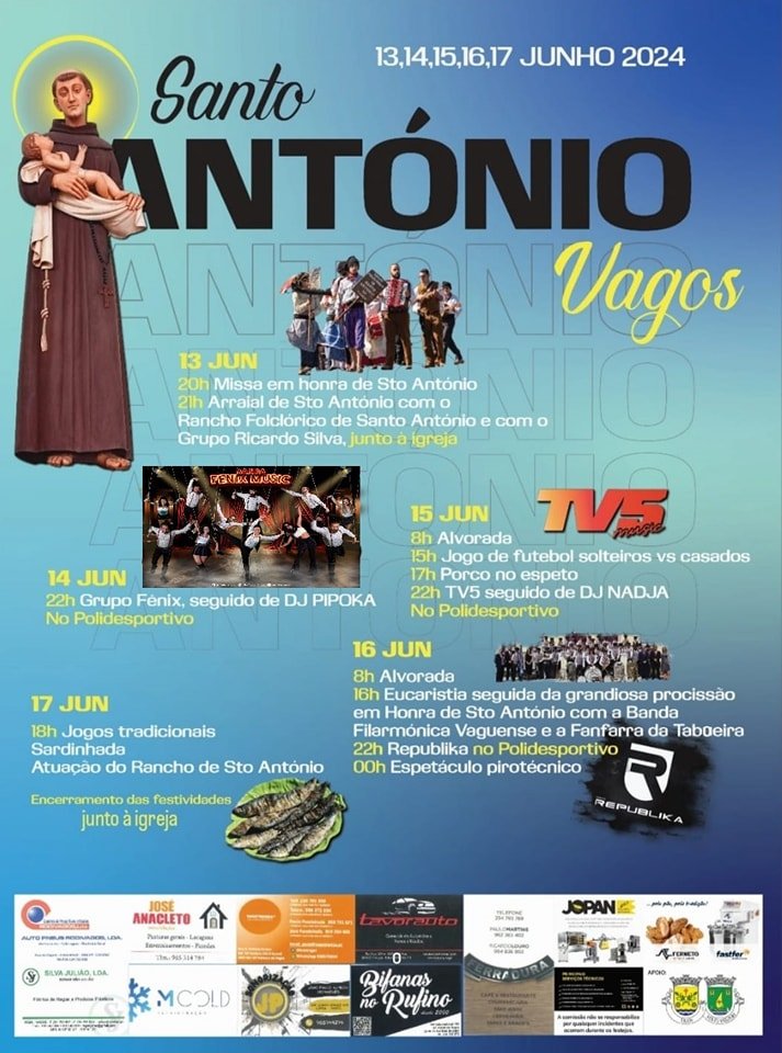 Cartaz Festa de Santo António 2024 - Vagos