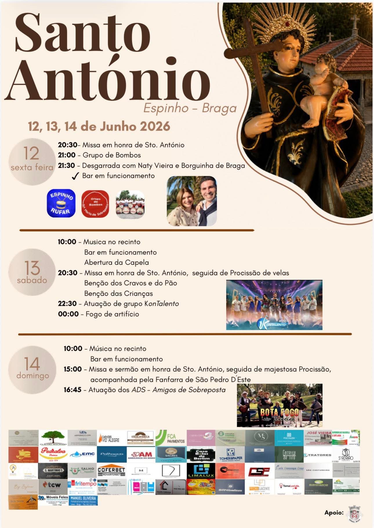 Cartaz Festa de Santo António 2026 - Espinho