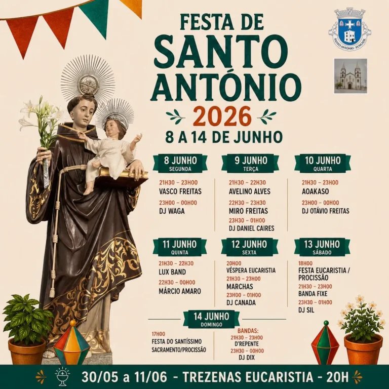 Cartaz Festa de Santo António 2026 - Ribeira Brava