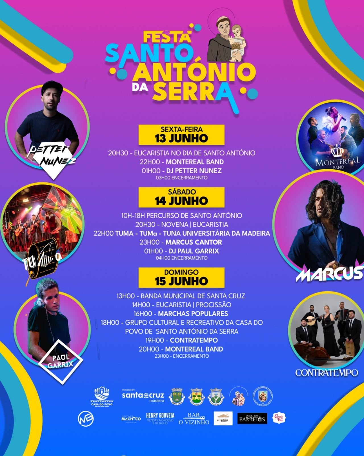 Cartaz Festa de Santo António da Serra 2025 - Santa Cruz