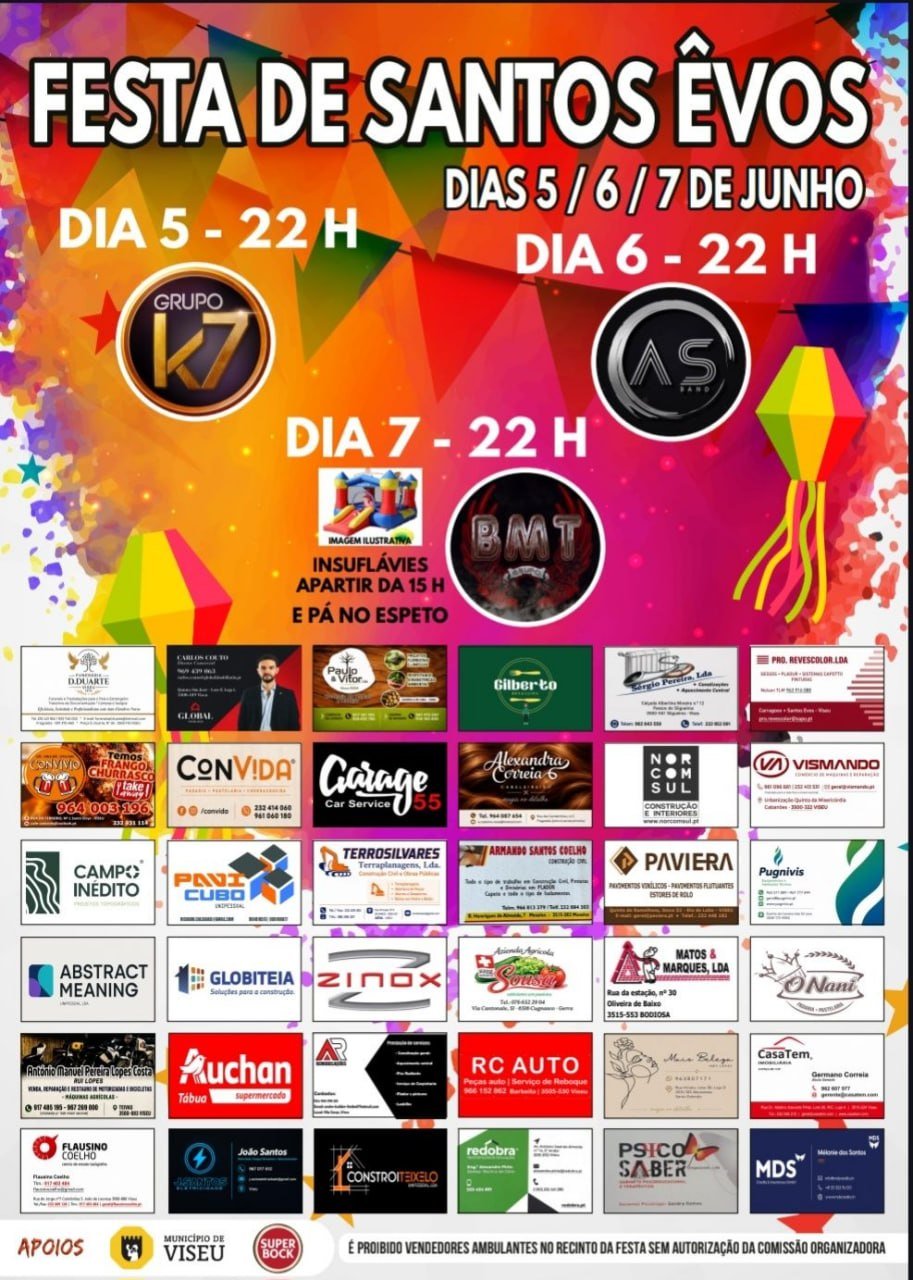 Cartaz Festa de Santos Évos 2026 - Viseu