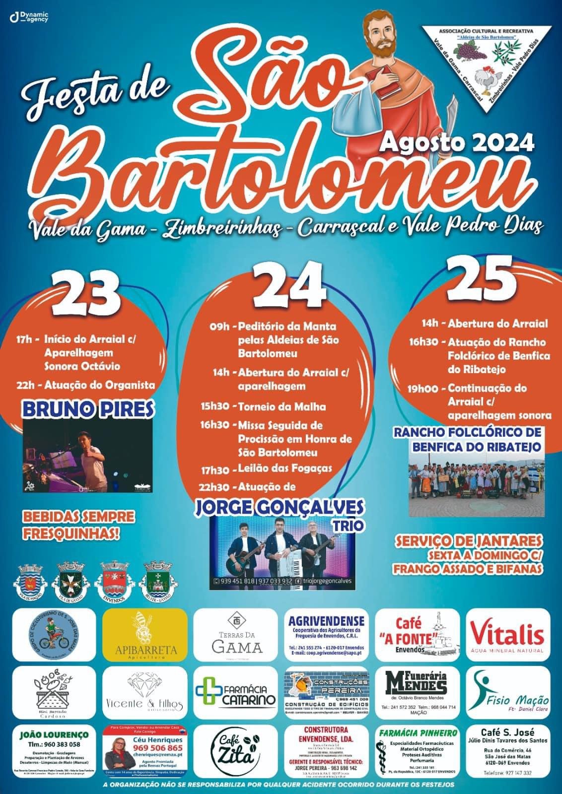 Cartaz Festa de São Bartolomeu 2024 - Belver
