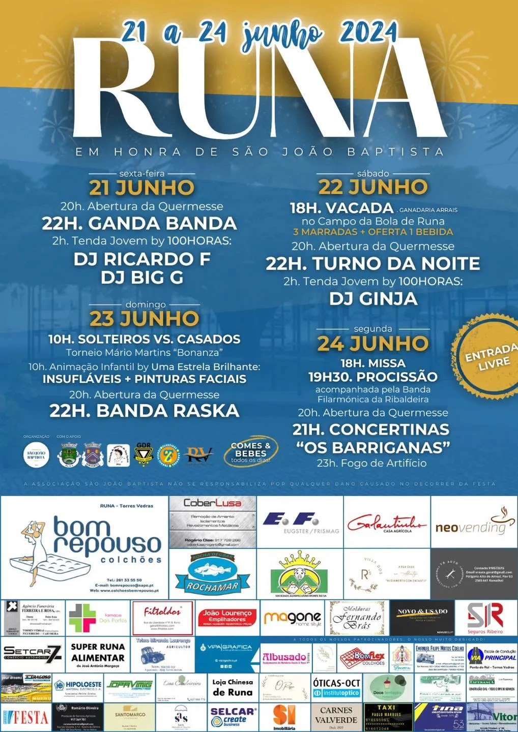 Cartaz Festa de São João 2024 - Runa