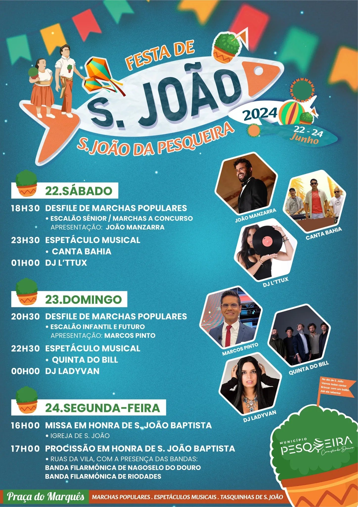 Cartaz Festa de São João 2024 - São João da Pesqueira