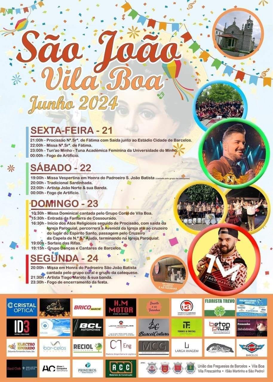 Cartaz Festa de São João 2024 - Vila Boa