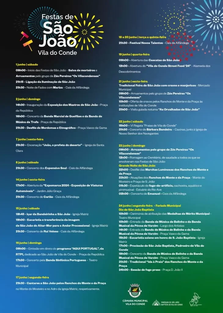 Cartaz Festa de São João 2024 - Vila do Conde