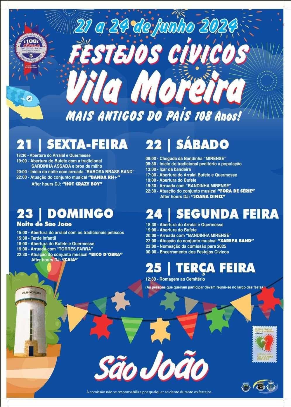 Cartaz Festa de São João 2024 - Vila Moreira