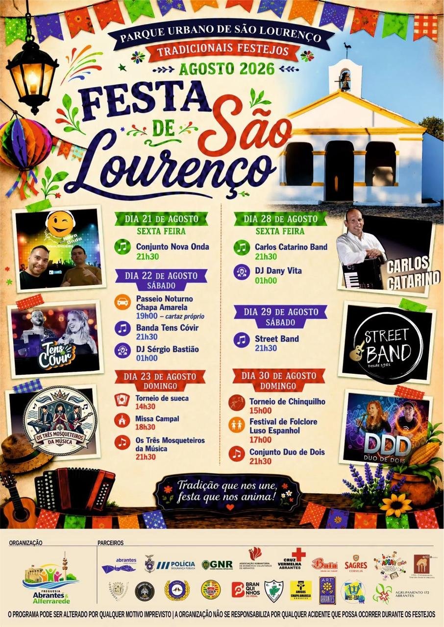 Cartaz Festa de São Lourenço 2026 - Abrantes