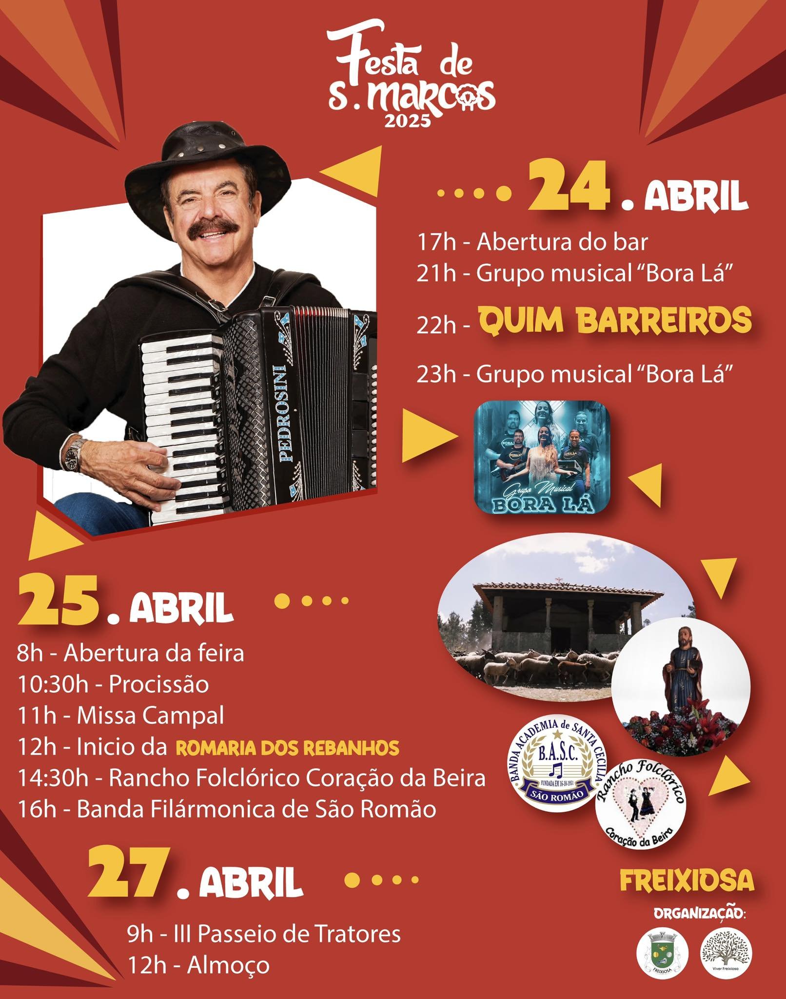 Cartaz Festa de São Marcos 2025 - Freixiosa