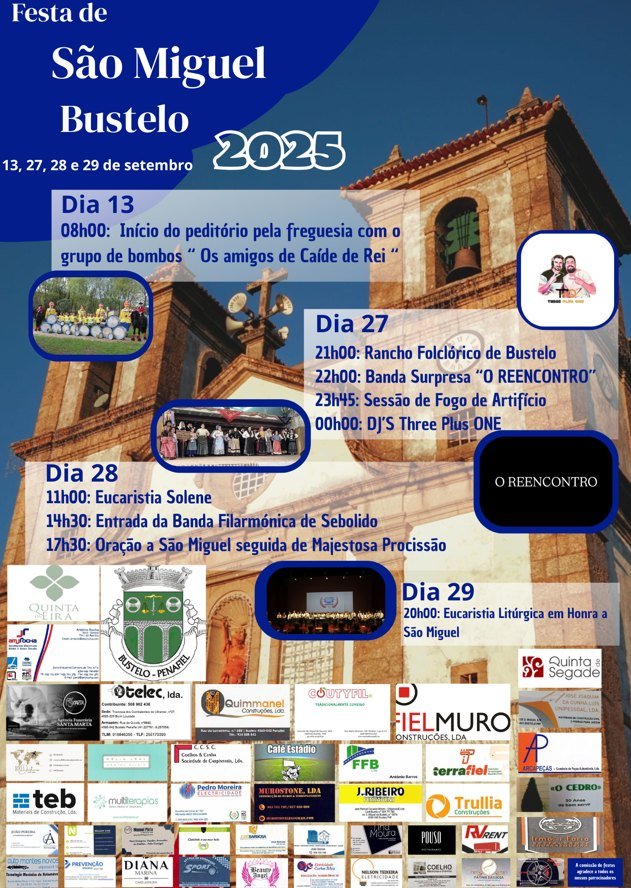 Cartaz Festa de São Miguel 2025 - Bustelo